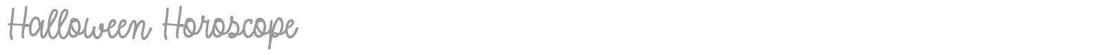 Halloween Horoscope font preview
